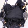 Prada shoulder bag in black grained leather - Detail D3 thumbnail