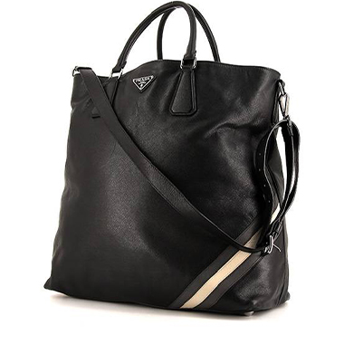 Prada Pannier Saffiano leather small bag shoulder strap black & red