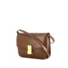 Celine Classic Box shoulder bag in brown box leather - 00pp thumbnail