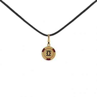 Pendentif Cartier Jeton en or jaune et émail
