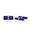 Van Cleef & Arpels 1970's pair of cufflinks in yellow gold and lapis-lazuli - 00pp thumbnail