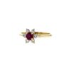 Sortija Tiffany & Co en oro amarillo,  rubí y diamantes - 00pp thumbnail