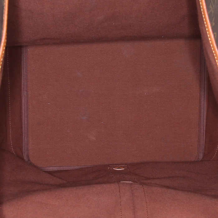 Borsa da viaggio Louis Vuitton Marin - Travel Bag in tela monogram marrone e pelle naturale - Detail D2