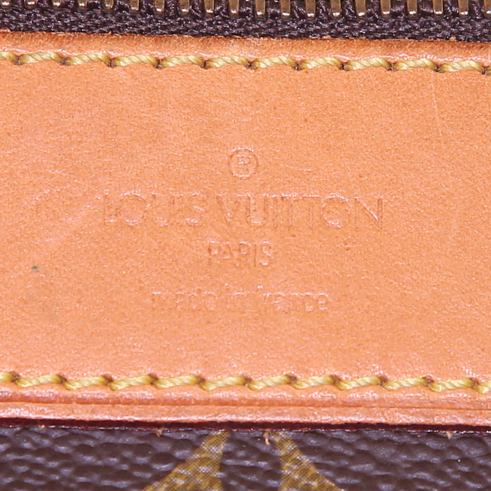 Louis Vuitton Babylone shopping bag in monogram canvas and natural leather - Detail D3