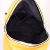 Fendi Selleria backpack in black, yellow and khaki grained leather - Detail D2 thumbnail