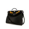 Fendi Peekaboo Selleria shoulder bag in black grained leather - 00pp thumbnail