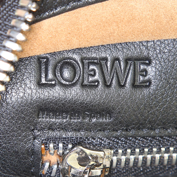 Borsa Loewe Amazona modello grande in pelle nera a motivo patchwork - Detail D4