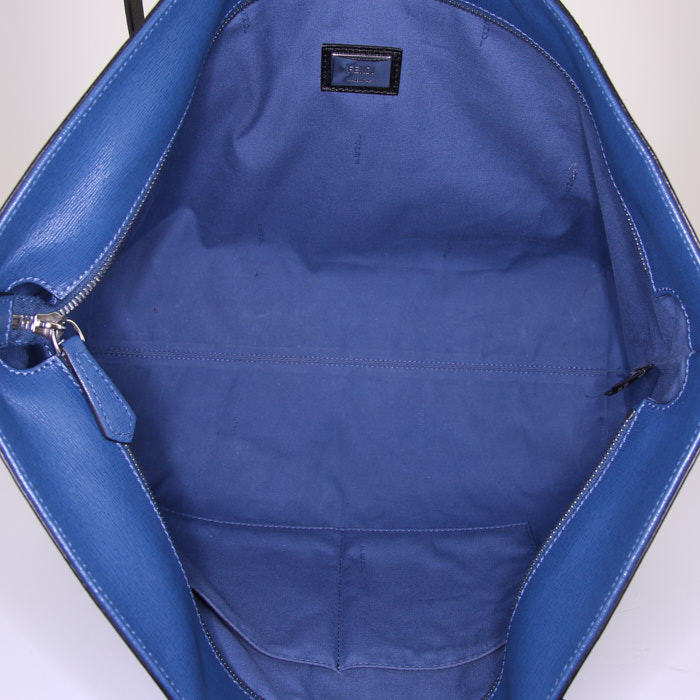 Sac cabas Fendi Bag Bugs en cuir noir - Detail D2