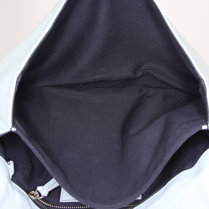 Borsa a tracolla Balenciaga in pelle verde acqua - Detail D2