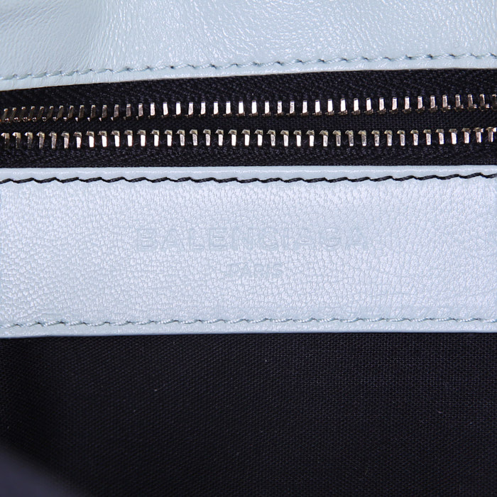 Bolso bandolera Balenciaga en cuero verde agua - Detail D3