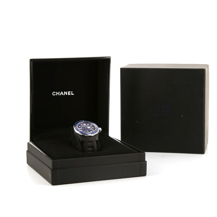 Chanel J12 Marine watch in black ceramic Circa 2010 - Detail D2