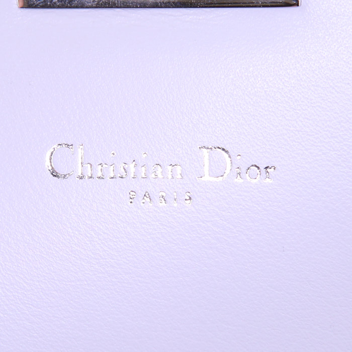Dior Miss Dior Promenade shoulder bag in burgundy patent leather - Detail D3
