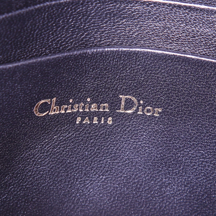 Sac bandoulière Dior Miss Dior petit modèle en cuir matelassé noir - Detail D3