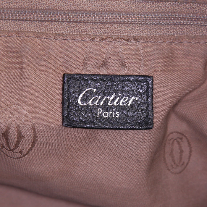 Borsa a tracolla Cartier Marcello modello grande in pelle e nera - Detail D4