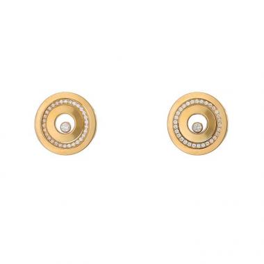 Pendientes Chopard Happy Spirit en oro amarillo y diamantes