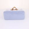 Louis Vuitton Reade small model handbag in blue monogram patent leather and natural leather - Detail D4 thumbnail