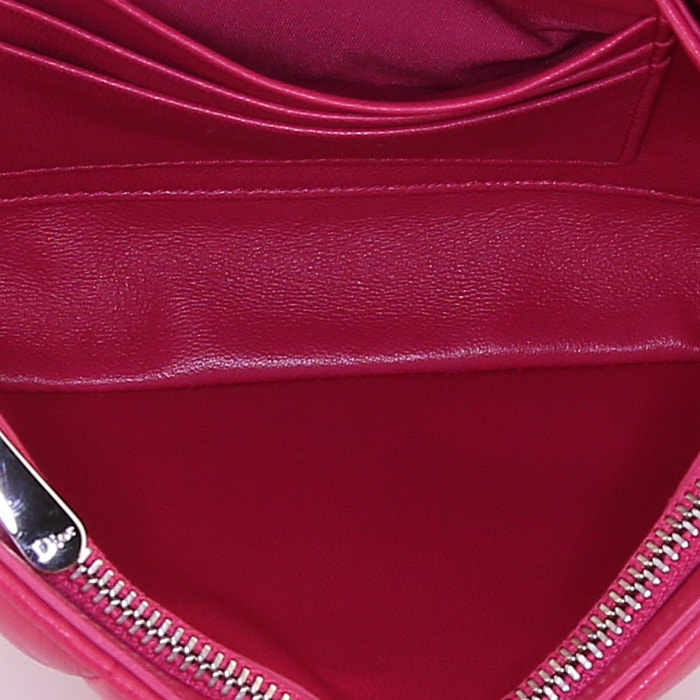 Dior Miss Dior Promenade shoulder bag in pink leather cannage - Detail D2