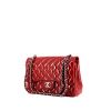 Chanel Timeless Jumbo handbag in red patent quilted leather - 00pp thumbnail