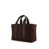 Hermes Acapulco handbag in brown canvas and brown leather - 00pp thumbnail
