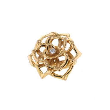 Anello Piaget modello grande in oro rosa e diamante