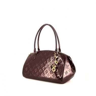 Bolso para llevar al hombro o en la mano Louis Vuitton Sheerwood en charol Monogram color burdeos