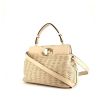 Bulgari Isabella Rossellini shoulder bag in beige quilted leather and beige leather - 00pp thumbnail
