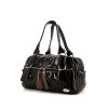 Chloé Bay handbag in black patent quilted leather and brown patent leather - 00pp thumbnail