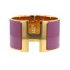 Opening Hermes Clic Clac large model bracelet in gold plated and enamel - 00pp thumbnail