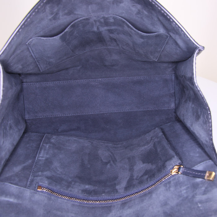 Sac bandoulière Dior Dioraddict en cuir bleu-foncé - Detail D3