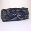 Yves Saint Laurent Easy handbag in navy blue patent leather - Detail D4 thumbnail