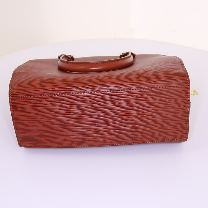 Louis Vuitton Pont Neuf handbag in brown epi leather - Detail D4