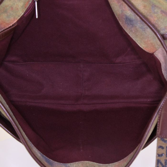 Bolso bandolera Chanel en lona caqui - Detail D3
