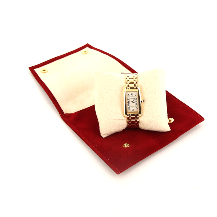 Cartier Tank Cintree watch in 18k yellow gold Ref: 1710 Circa 2000 - Detail D2