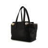 Salvatore Ferragamo Gancini handbag in black grained leather - 00pp thumbnail