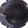 Salvatore Ferragamo Gancini handbag in black grained leather - Detail D2 thumbnail