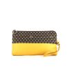 Fauré Le Page Pouch in brown monogram canvas and yellow leather - 360 thumbnail