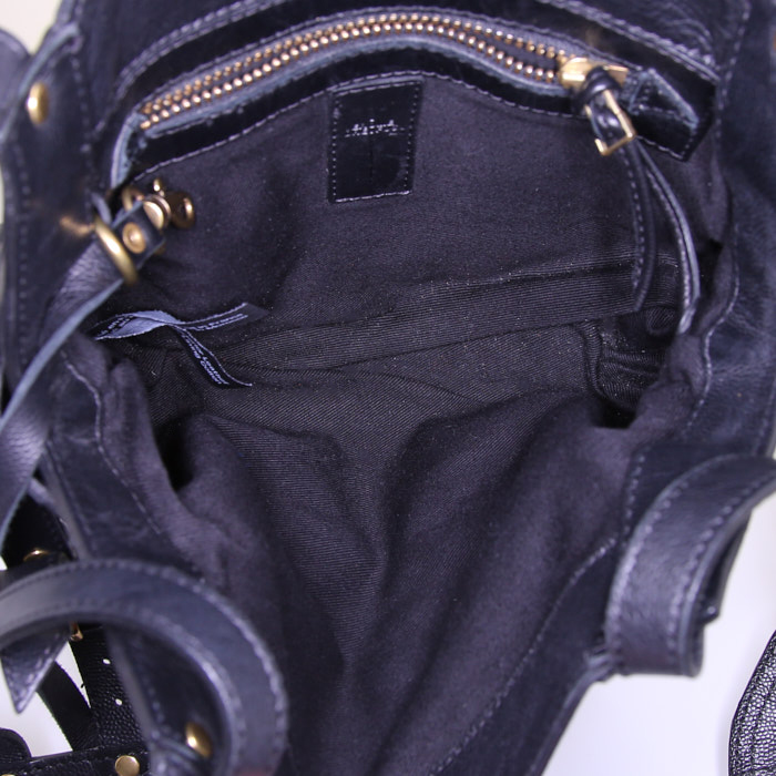 Bolso bandolera Jerome Dreyfuss Twee Mini en cuero negro - Detail D2