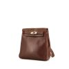 Hermès Mini Kelly Backpack backpack in brown box leather - 00pp thumbnail