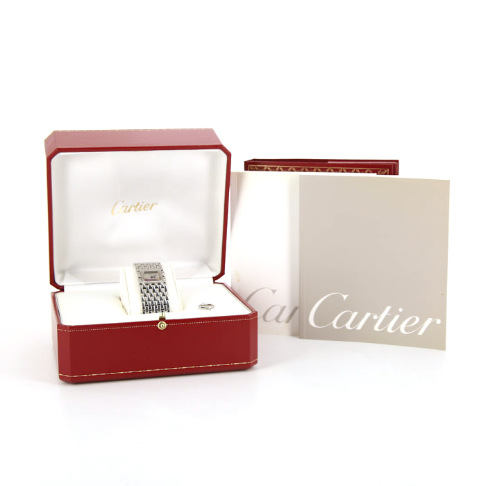Cartier Panthère ruban watch in stainless steel Ref:  2420 Circa  2004 - Detail D2