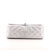 Chanel 2.55 handbag in silver leather - Detail D5 thumbnail