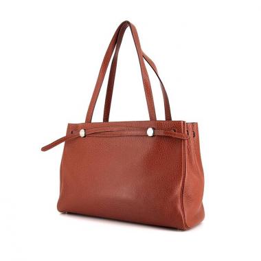 Bolso Cabás Hermès Cabana en cuero Fjord rojizo