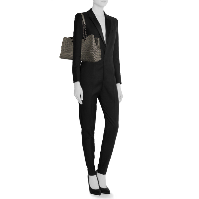 Shopping bag Bottega Veneta Fourre-tout in pelle intrecciata - Detail D1