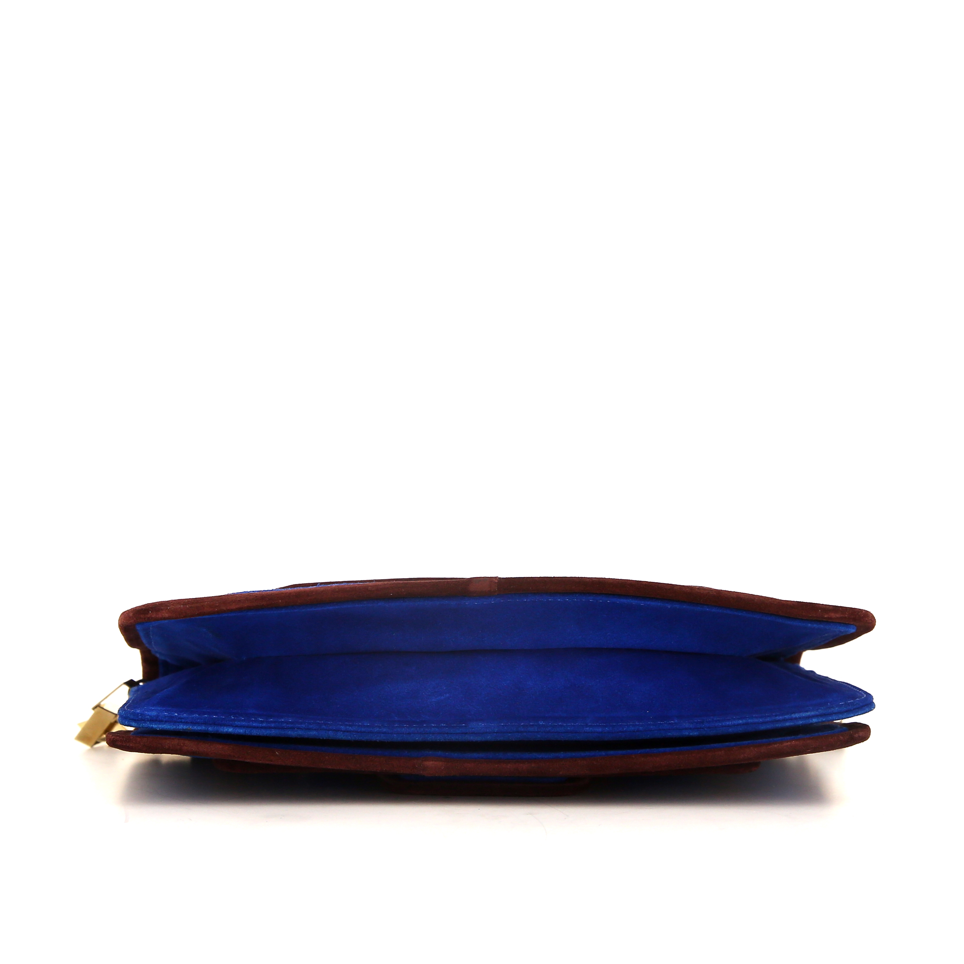 Pierre Hardy handbag in blue and brown suede - Detail D5