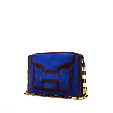 Pierre Hardy handbag in blue and brown suede