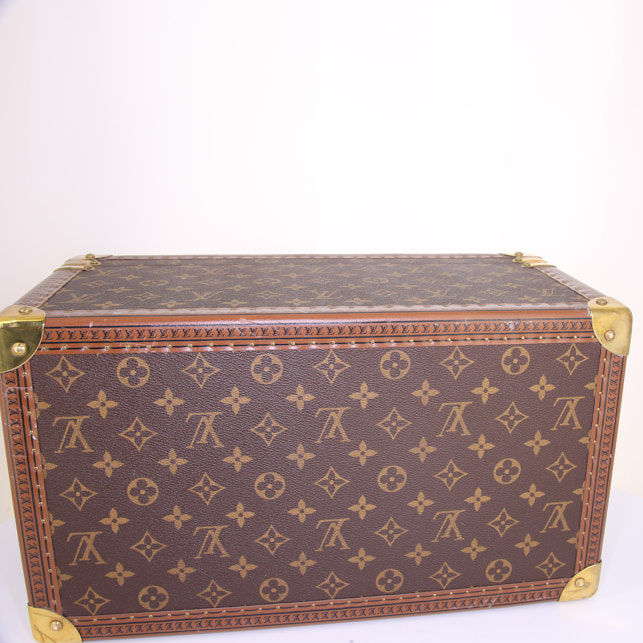 Gioielli scatola Louis Vuitton Boite à bijoux in tela monogram marrone e pelle naturale - Detail D4