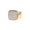 Fred Pain de Sucre medium model ring in yellow gold,  diamonds and moonstone - 00pp thumbnail