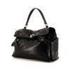 Yves Saint Laurent Muse Two large model handbag in black patent leather and black suede - 00pp thumbnail
