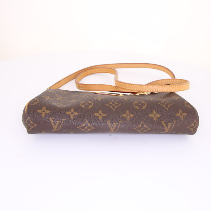 Louis Vuitton Eva shoulder bag in brown monogram canvas and natural leather - Detail D5