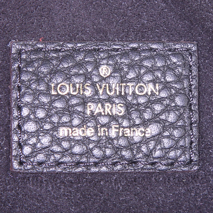 Borsa Louis Vuitton Retiro in tela monogram marrone e pelle nera - Detail D4
