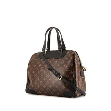 Bolso de mano Louis Vuitton Retiro en lona Monogram marrón y cuero negro